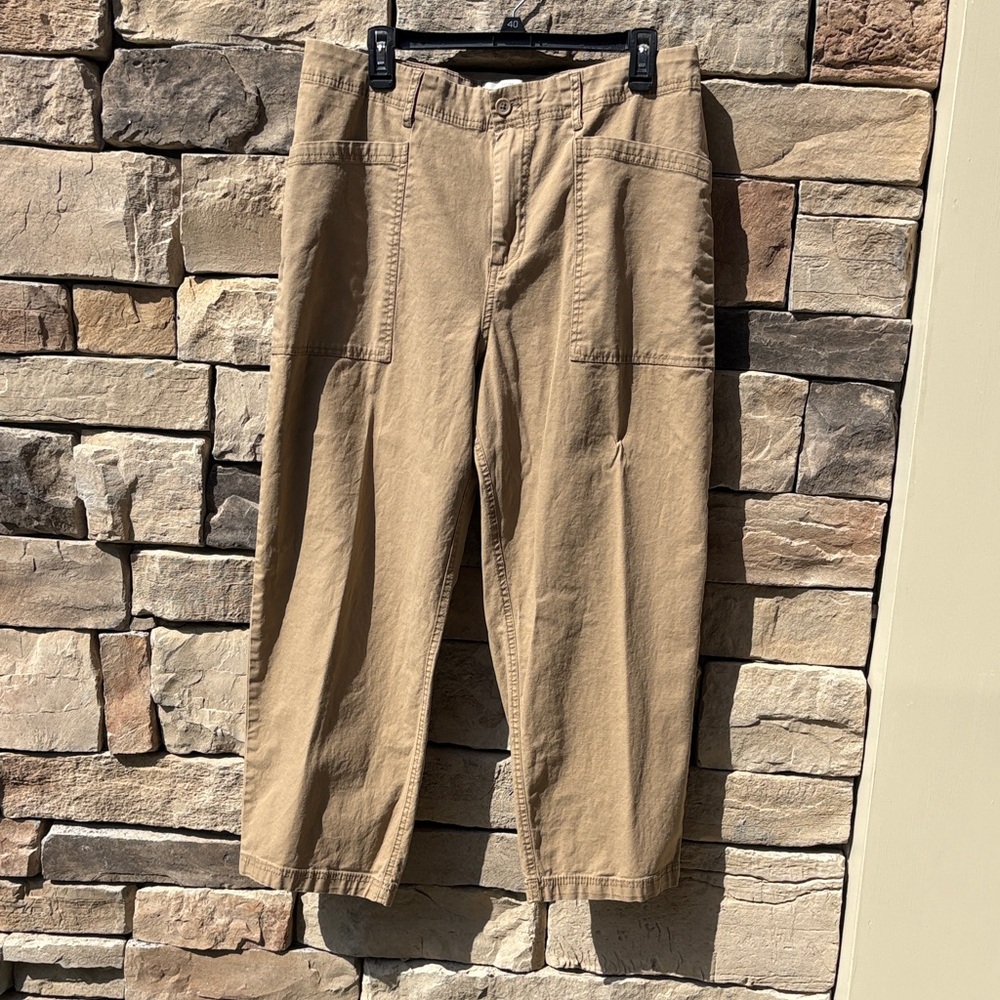 Lucky Brand Cropped Tan Utility Pants